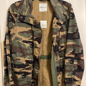 Madewell Green and Brown Utility Jacket